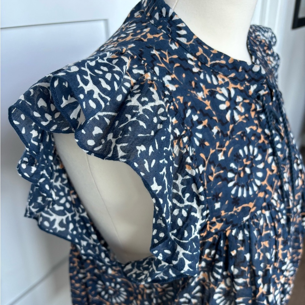 Ulla Johnson Opal Flutter Sleeve Top, 8 - Picture 3 of 9